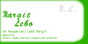 margit lebo business card